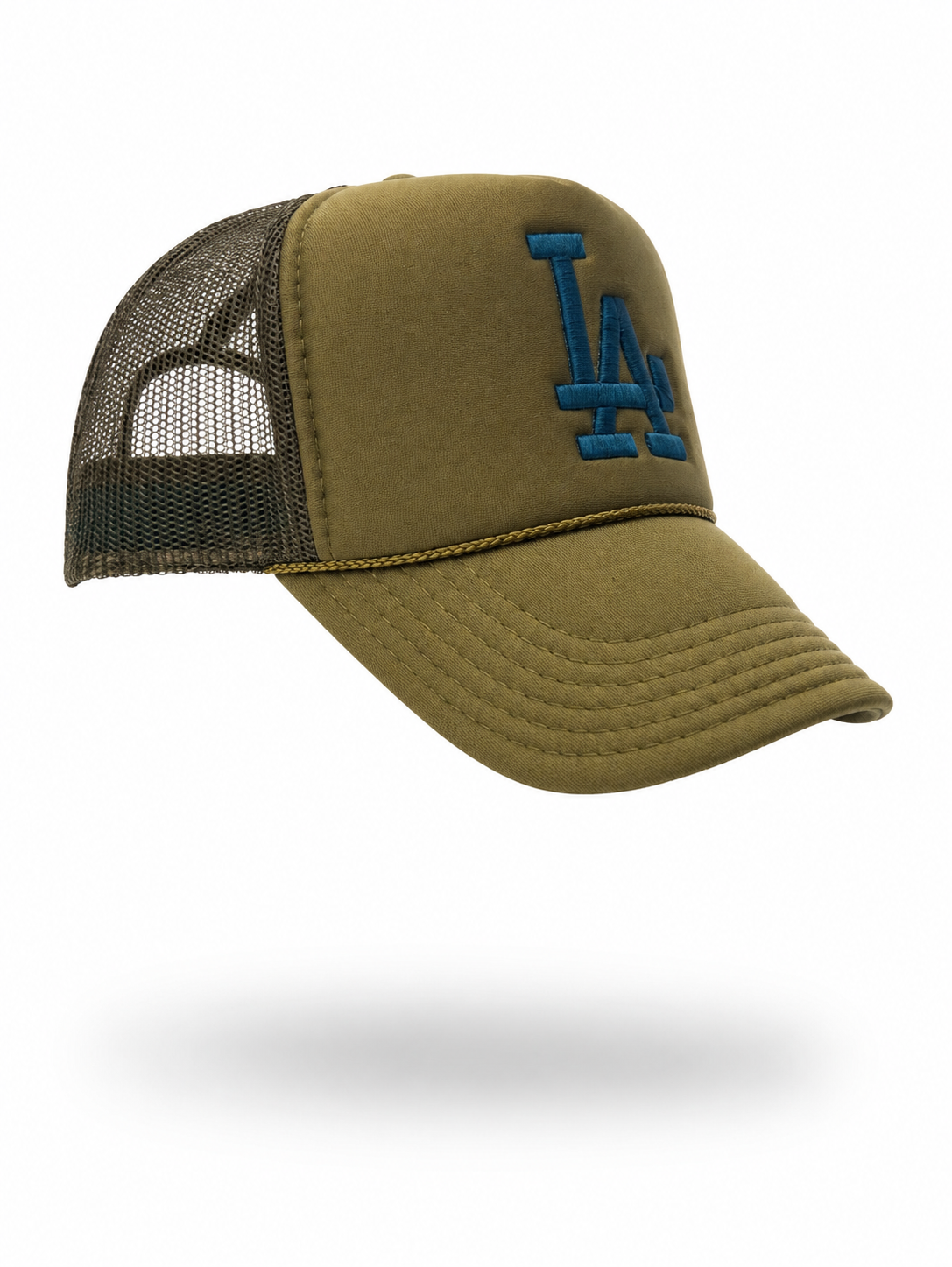 Trukas LA Trucker Hat — Olive / Teal