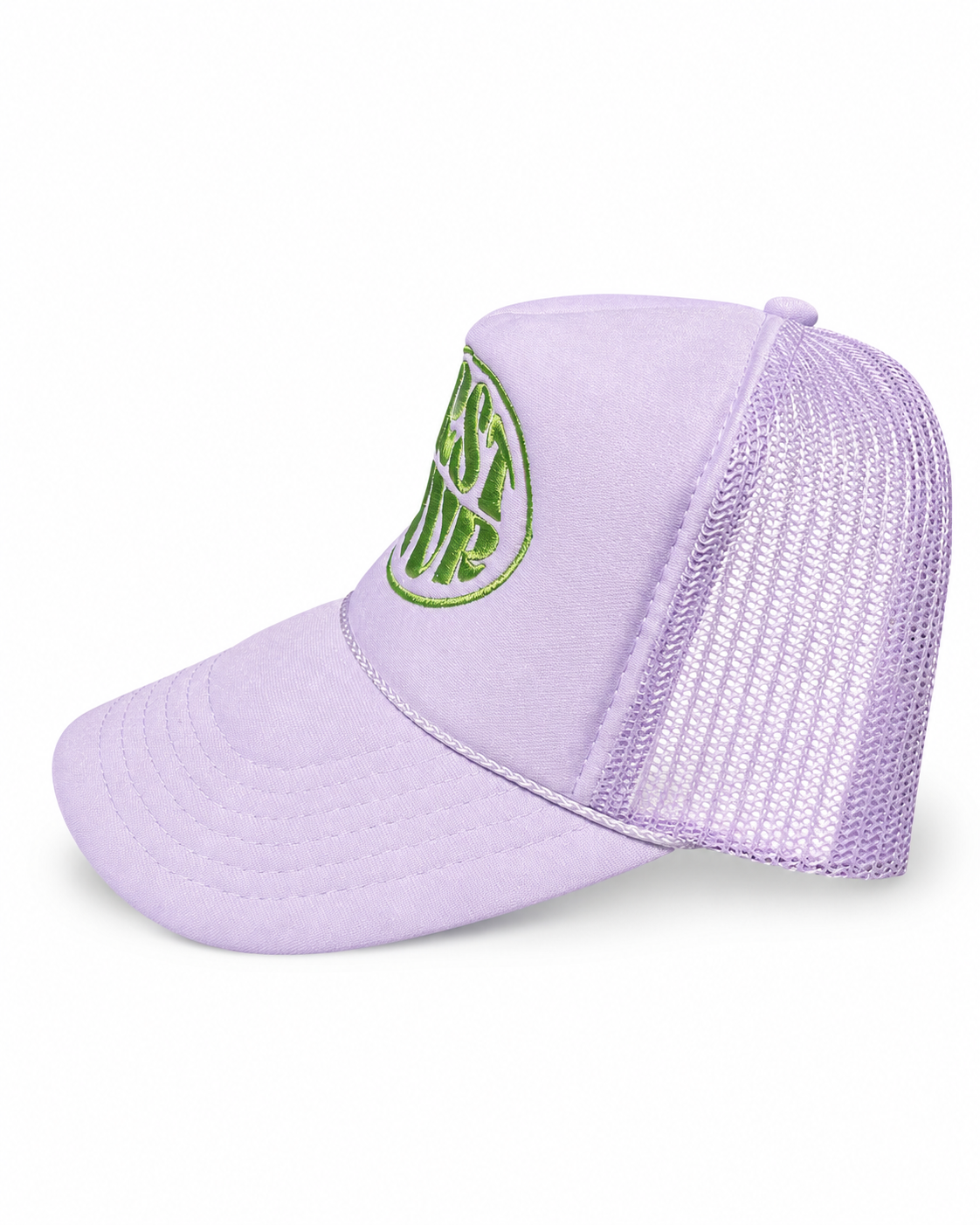 WRST BHVR Trucker Hat — Lavender / Green