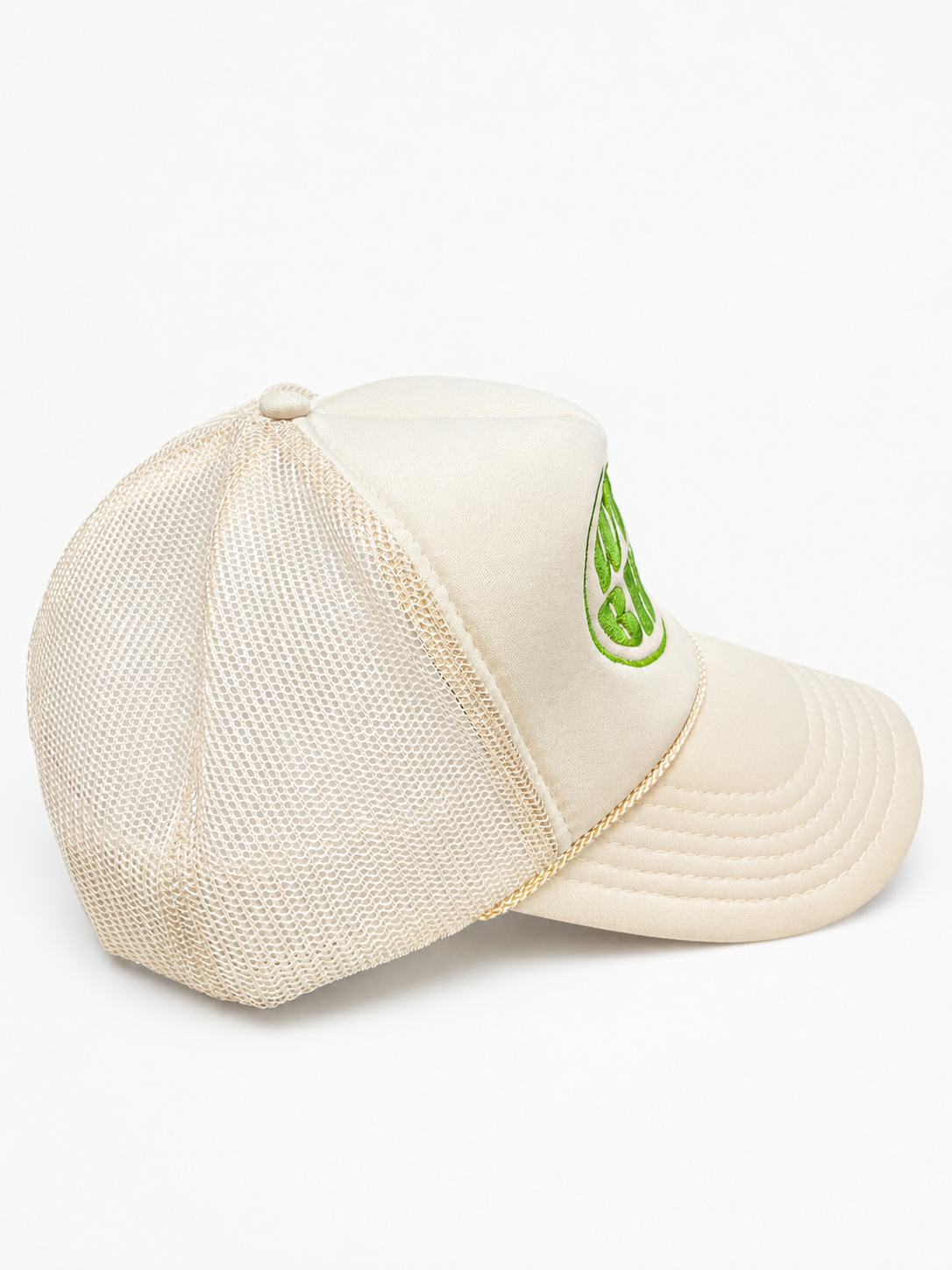 WRST BHVR Trucker Hat — Cream / Olive