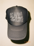 "Oh Man Just Do What You Love" Trucker Hat — Charcoal